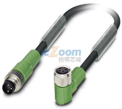 SAC-3P-M 8MS/ 4.0-PUR/4P-M 8FR